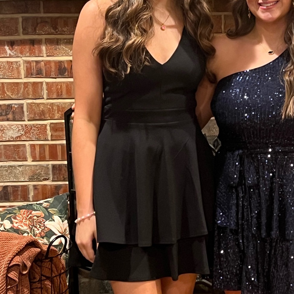 Black B. Darlin lace-back cocktail dress - size 5/6 - worn once.
